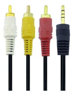 Cable Rca 3x1 Plug Dorado ALTA CALIDAD ORGINAL DE LA MARCA