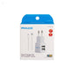 CARG. DE PARED 2.1 A DOBLE USB C/CABLE MICRO R2100 BLANCO