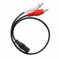 Cable de audio 3.5 mm hembra a 2 RCA 3mts