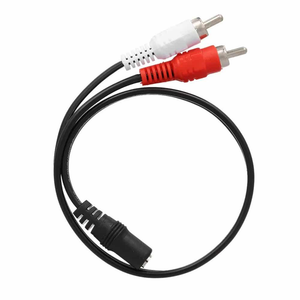 Cable de audio 3.5 mm hembra a 2 RCA 3mts