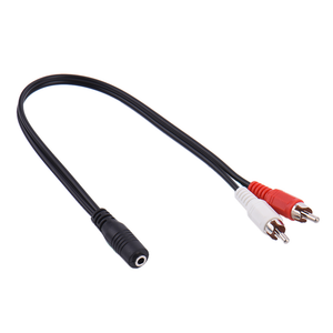Cable de audio 3.5 mm hembra a 2 RCA 3mts