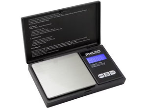 Pesa Gramera Digital Portatil 0.01 A 100 Gramos Negro Philco