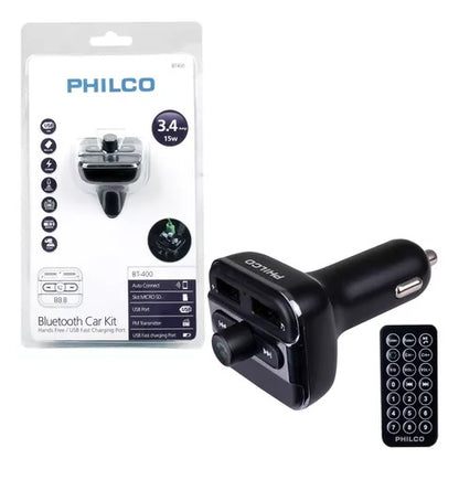 TRANSMISOR FM CON BLUETOOTH PHILCO