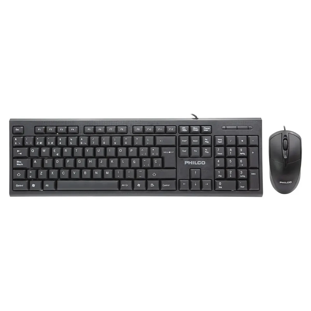 Teclado + mouse alámbrico Philco K4500